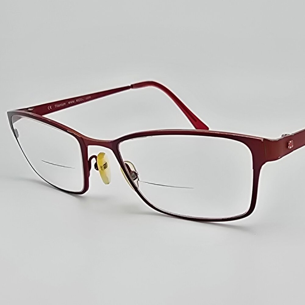 Modo 4038 Red Titanium Cat Eye Eyeglasses Frame Japan 52-18-145